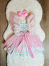 Girls Easter Velvet Lace Dress with Matching Bow - Bowtism